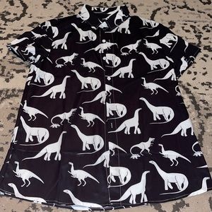 dinosaur button up